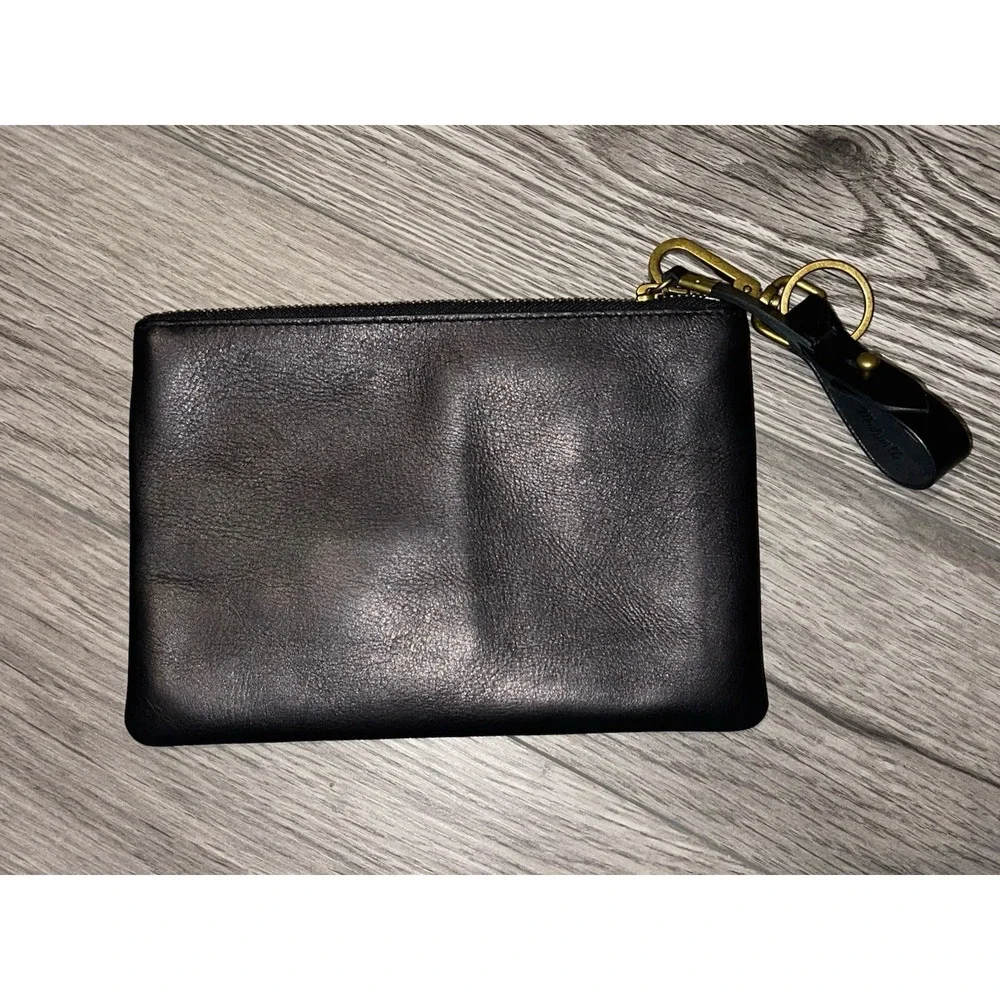 Madewell New W/tags Black‎ Leather Wristlet Pouch